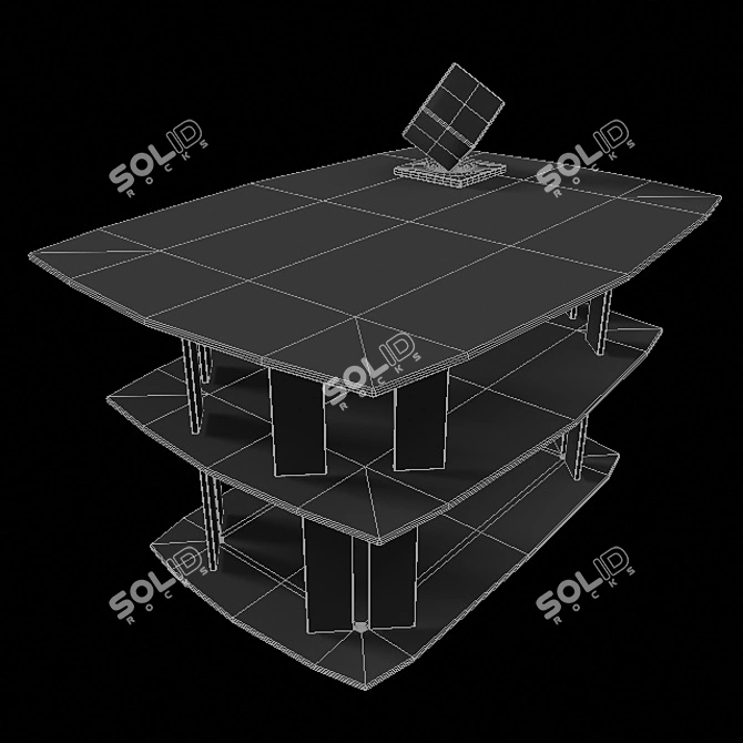 Sleek Glass Table 3D model image 3