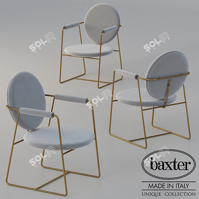 Modern Vray Compatible Baxter Chair 3D model image 1