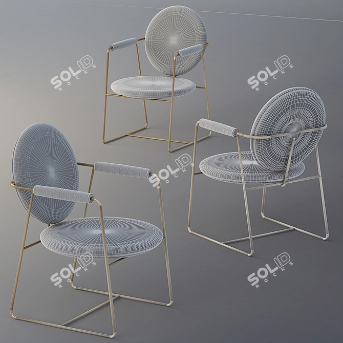 Modern Vray Compatible Baxter Chair 3D model image 2