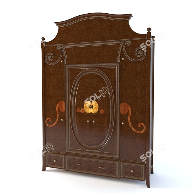 Elegant Fruit Cabinet - Perfect for Storing Fresh Produce! 3D model image 1