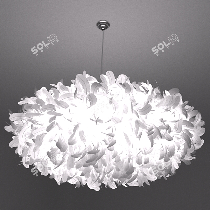 Translucent Feather Lamp 3D model image 1