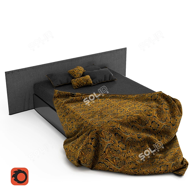 Elegance in a Bed 3D model image 1