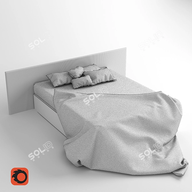 Elegance in a Bed 3D model image 3