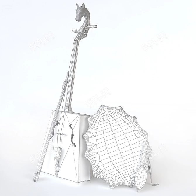 Mystical Shamanic Drum: Moorinhur of the Winds 3D model image 2