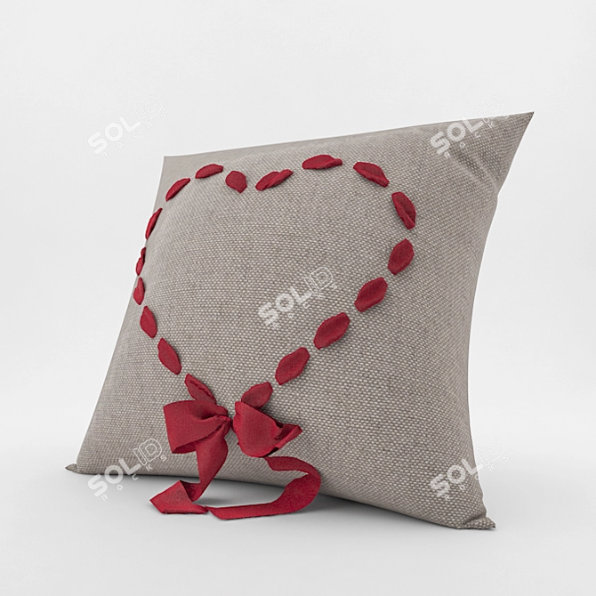 Heartfelt Love: Decorative Pillows 3D model image 1