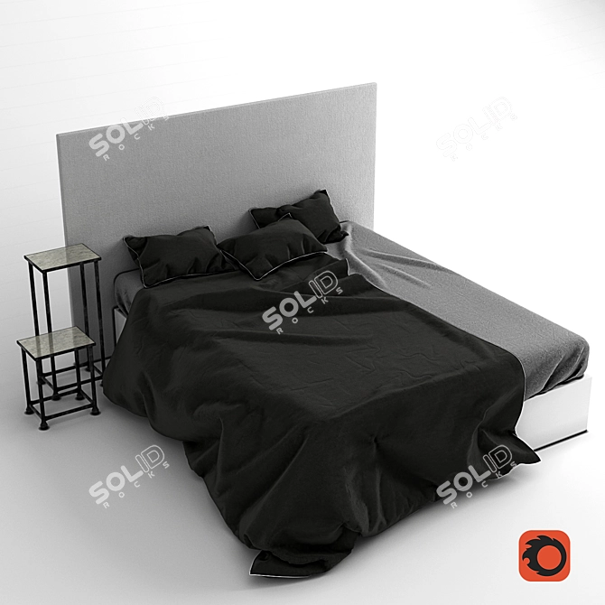 Baxter Mumbai Bedclothes 3D model image 1