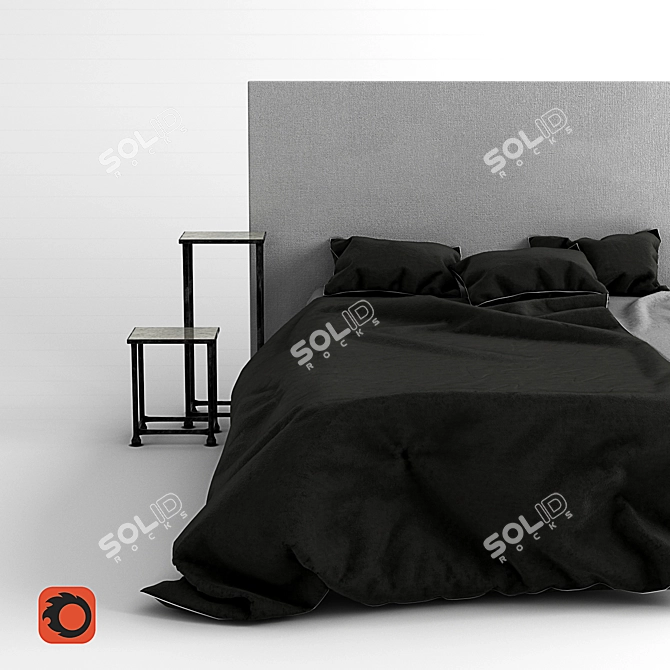 Baxter Mumbai Bedclothes 3D model image 2