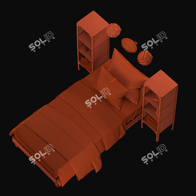 Rustic Industrial Children's Set 3D model image 8