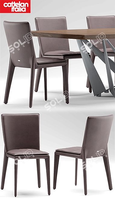 Stylish 5-piece VITTORIA Set 3D model image 2