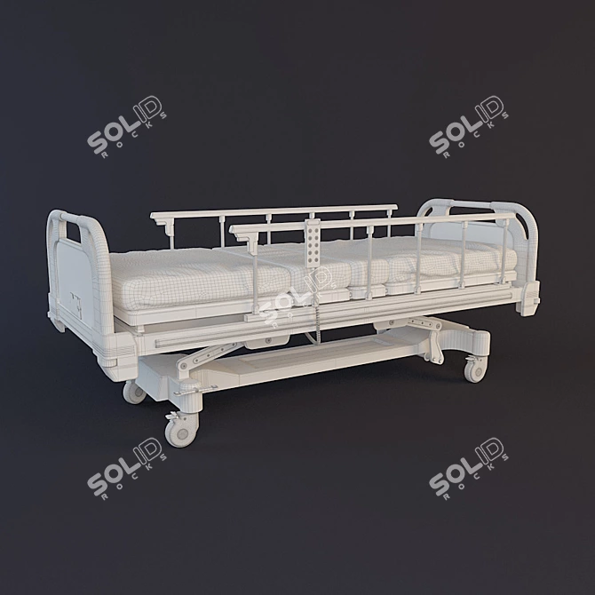 Functional Electric Medical Bed A-32 3D model image 2