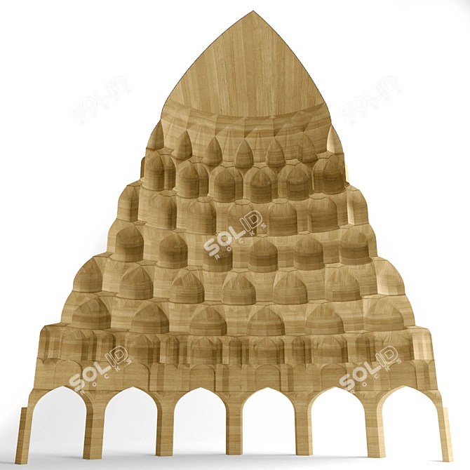 Muqarnas Dome Quarter 3D model image 1