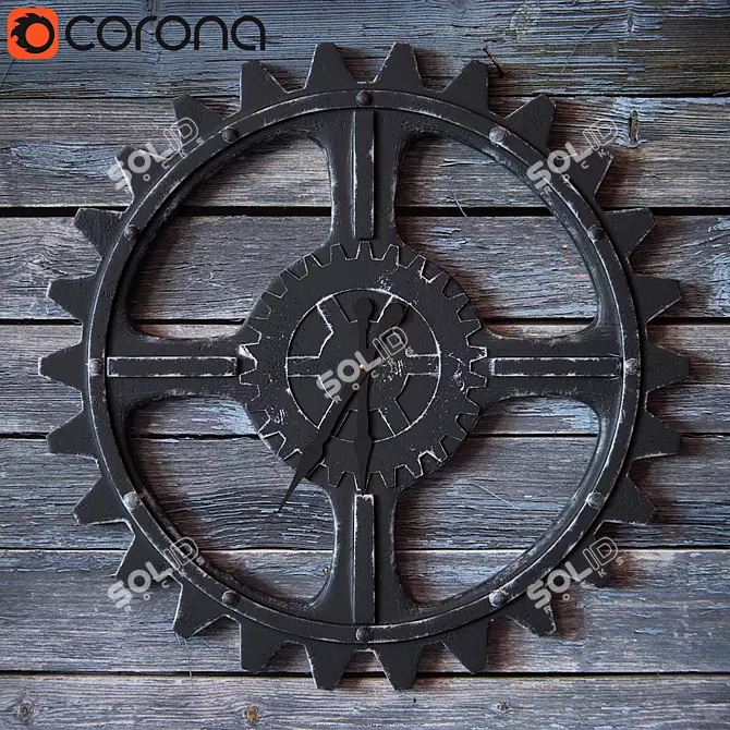 Industrial Loft Inspired Cogwheel 3D model image 1