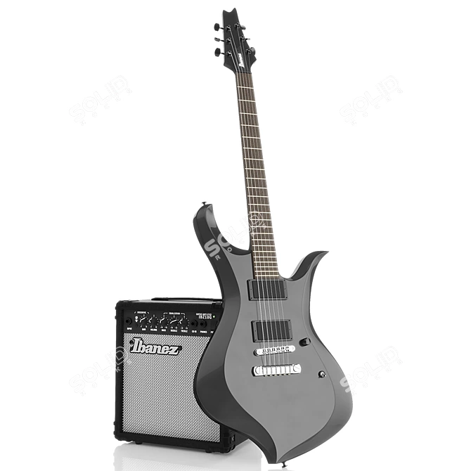 Ibanez XH300 + ibz10g Combo: Ultimate Guitar Set 3D model image 1