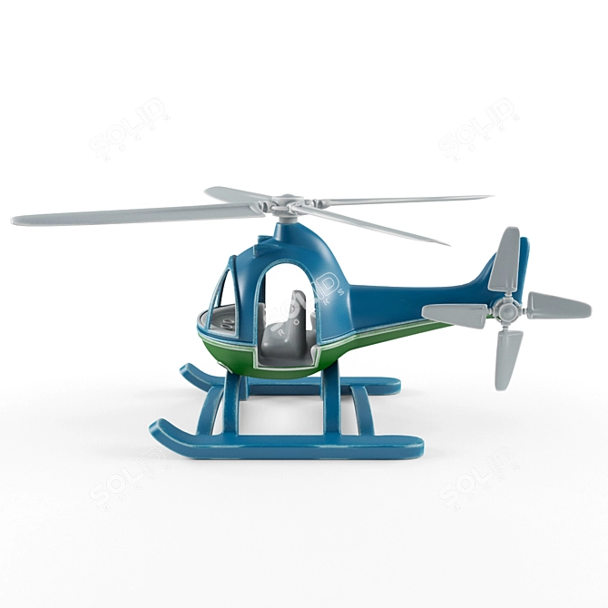 3dsmax 2015 Vray Helicopter Toy 3D model image 2