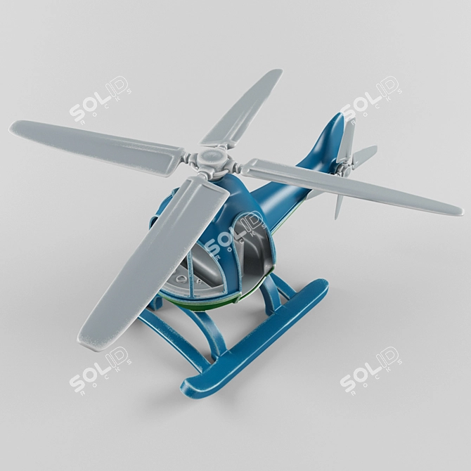 3dsmax 2015 Vray Helicopter Toy 3D model image 3