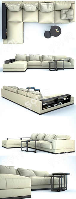 Flexform Big Bob Sectional Sofa 3D model image 2