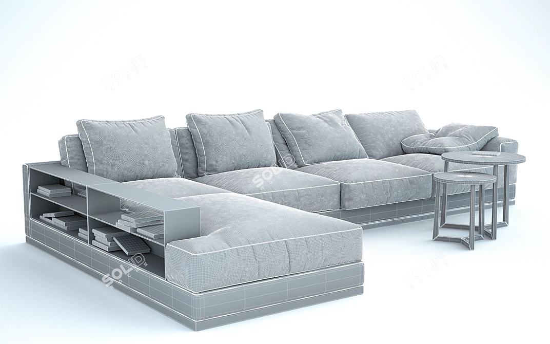 Flexform Big Bob Sectional Sofa 3D model image 3