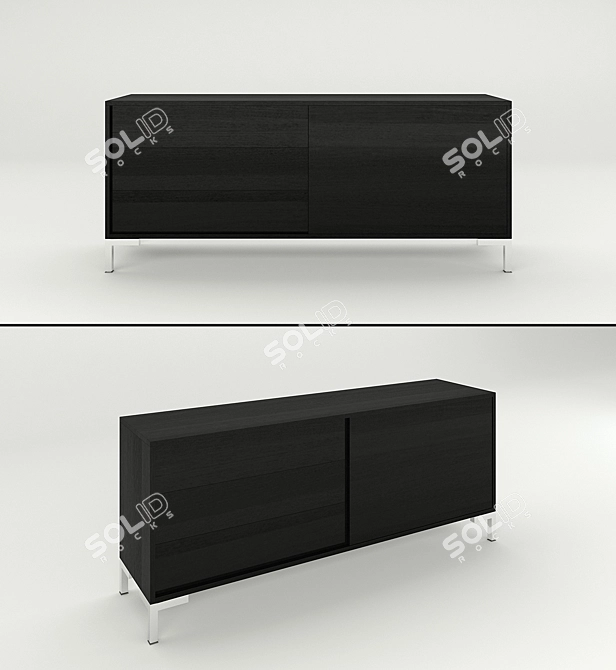 BoConcept Occa 260040: Sleek Black Wood Commode 3D model image 1