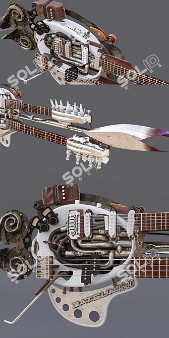 Fury Road Coma's Guitar - Authentic Mad Max Prop 3D model image 3