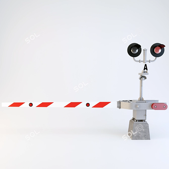 Automated Level Crossing Barrier 3D model image 1