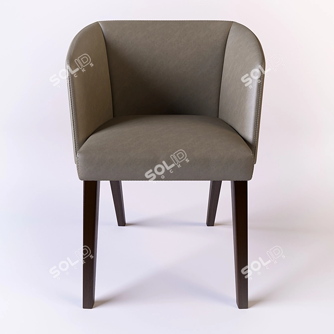 Minotti Creed Dining Chair - Stylish and Compact 3D model image 2