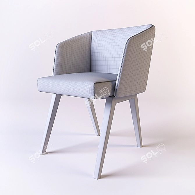 Minotti Creed Dining Chair - Stylish and Compact 3D model image 3