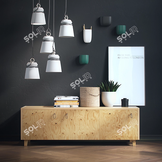 Elegant Home Decor Set 3D model image 1