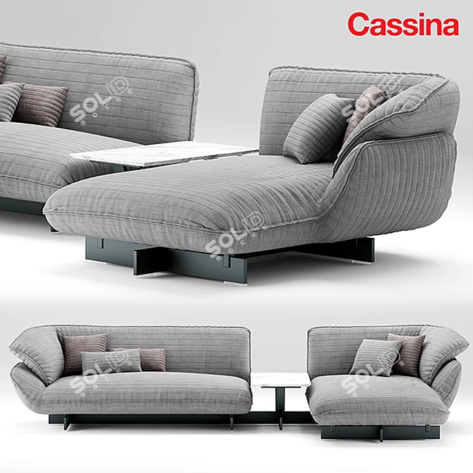 Cassina 550 Beam Sofa: Modern Comfort 3D model image 1