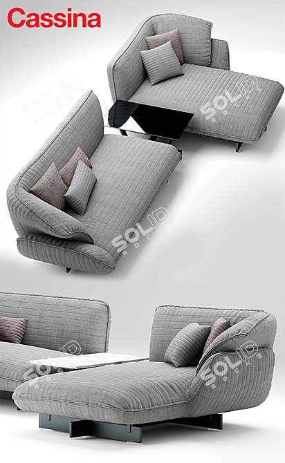 Cassina 550 Beam Sofa: Modern Comfort 3D model image 2