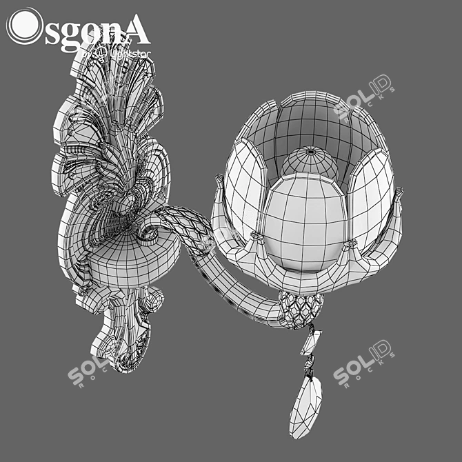 Esserco Osgona: Sleek Crystal Pendant 3D model image 3