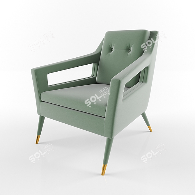 Elegant Chantal Munna Armchair 3D model image 1