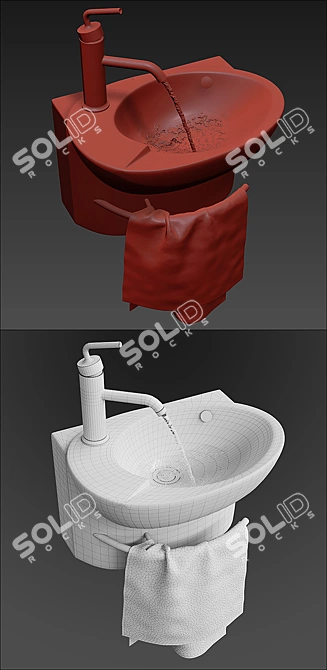 Delafon Presquile & Purist: Perfect Combination for Your Bathroom 3D model image 3