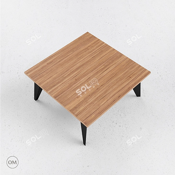 E15 Plywood and Steel Coffee Table 3D model image 3