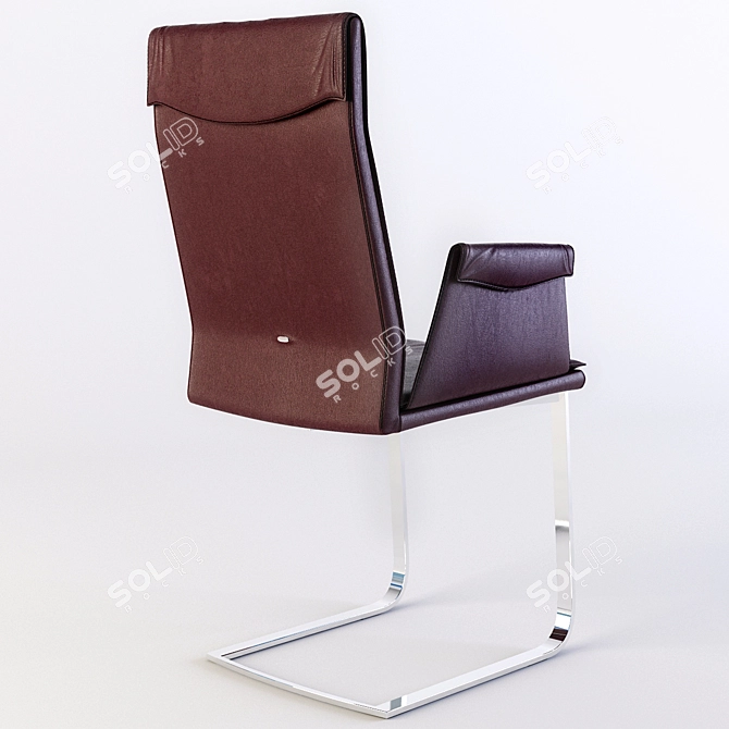 Cattelan Italia Liz High Back Chair 3D model image 2
