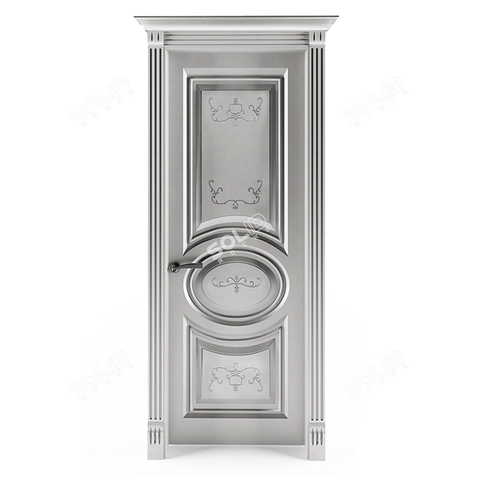 Elegant NeoClassic Door 3D model image 1