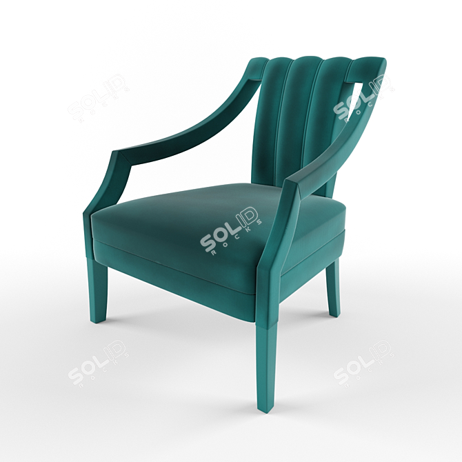 Elegant Cayo Armchair by Brabbu 3D model image 1