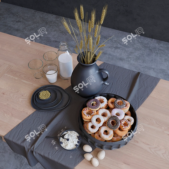 Elegant Table Centerpiece 3D model image 2