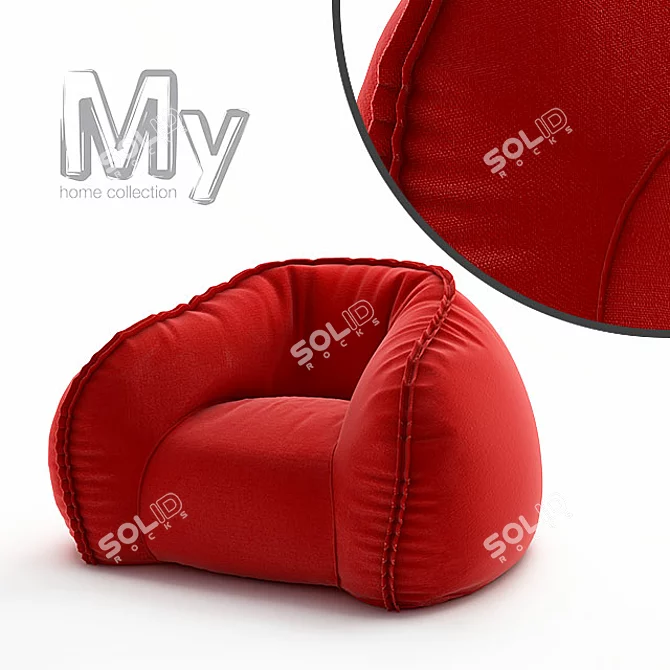 Cozy Comfort: Hug Armchair in My Home Collection 3D model image 1