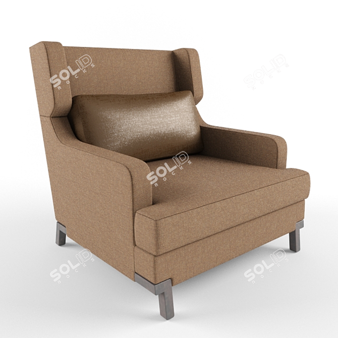 Cozy Lounge Armchair 3D model image 1