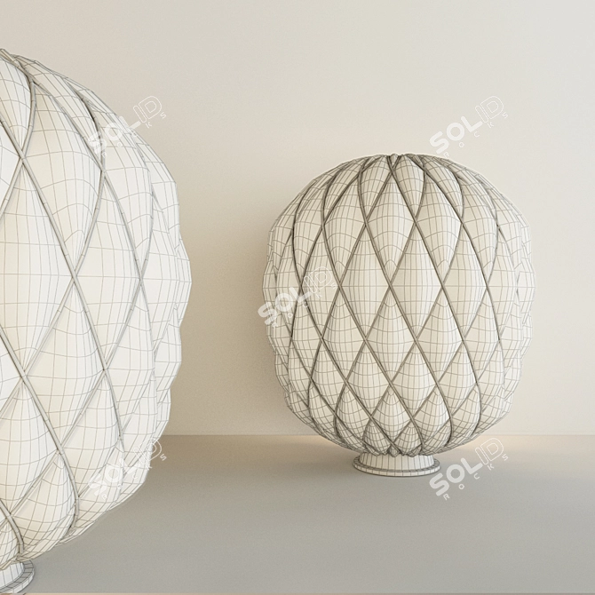 Elegant Pinecone Table Lamp 3D model image 2