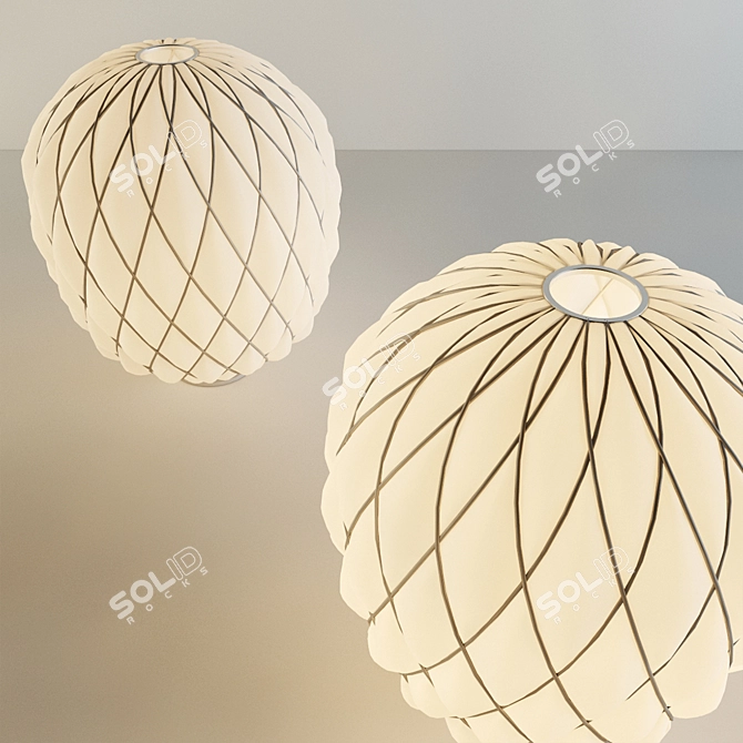 Elegant Pinecone Table Lamp 3D model image 3