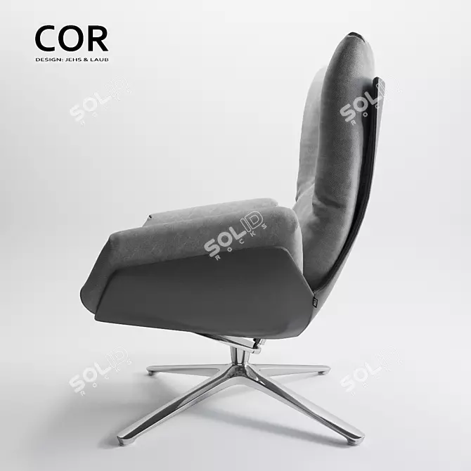 Elegant Cordia Lounge Chair 3D model image 3