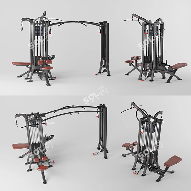 Panatta Jungle Machine: Ultimate Multifunctional Trainer 3D model image 1