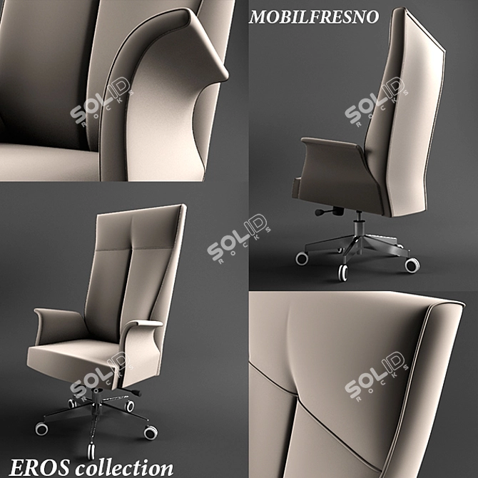 Sleek Eros Cabinet Set 3D model image 2