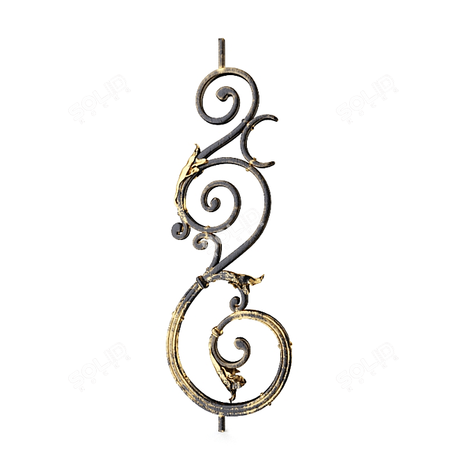 Elegant Wrought Iron Rack 3D model image 1