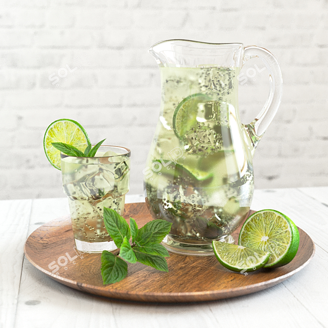 Refreshing Mojito Jar 3D model image 1