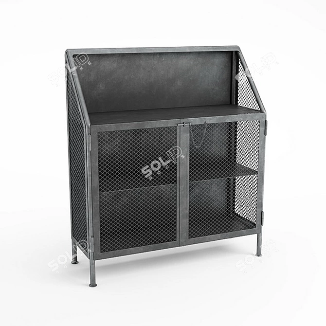 Industrial Style Bar: 1000x350x1150mm 3D model image 1