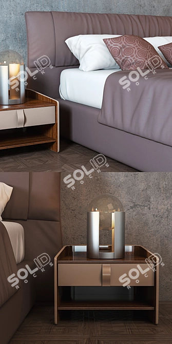 Flou SOFTWING Bed 3D model image 2