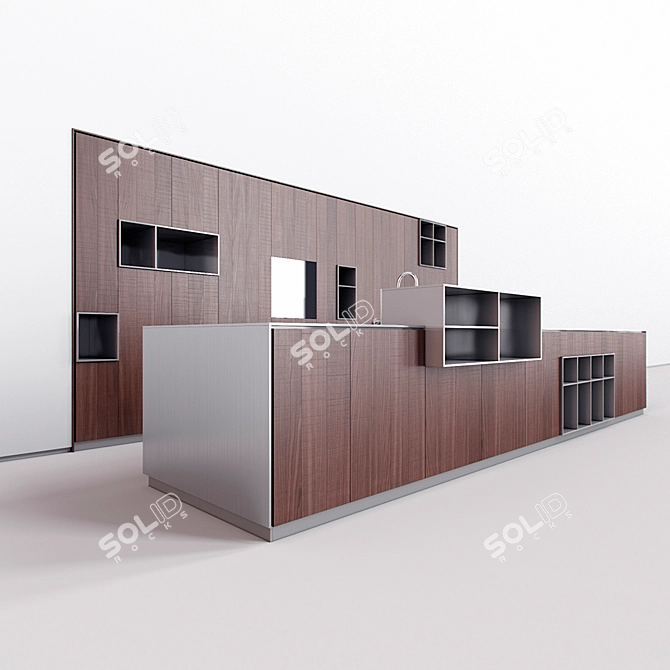 Cesar Kalea: Sleek & Spacious Kitchen 3D model image 1