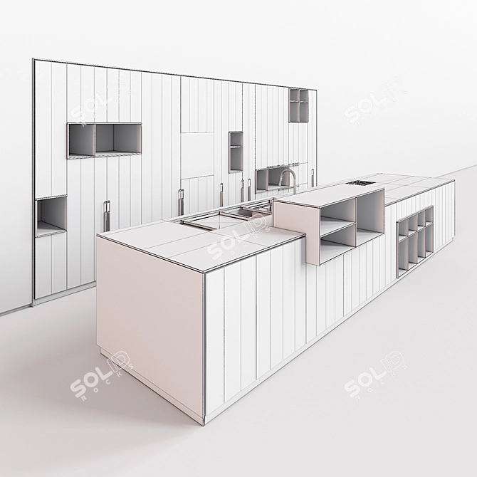 Cesar Kalea: Sleek & Spacious Kitchen 3D model image 2